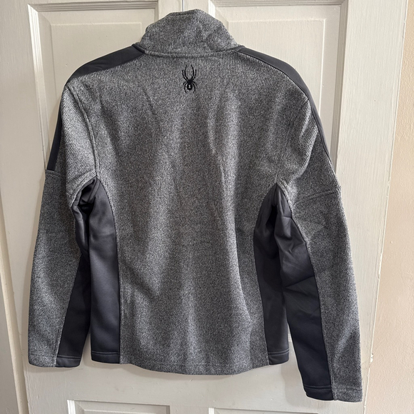 Men's Spyder Performance Jacket S Heather Gray Black - Picture 3 of 6